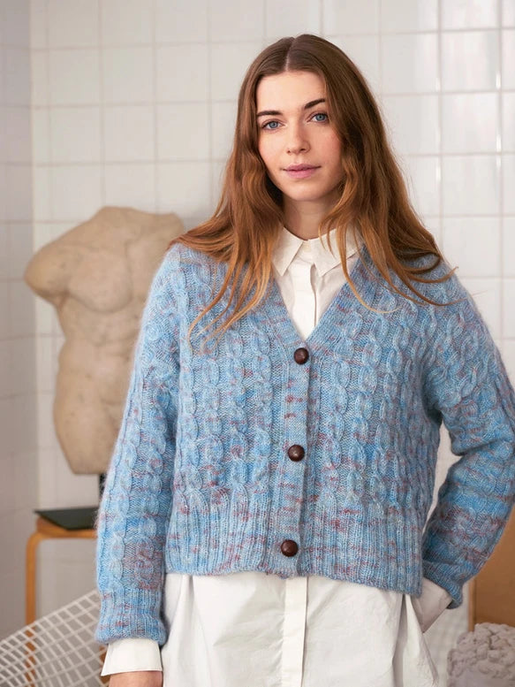 Sandnes opskrift: Enkeltopskrift / 2403 DIY / Nr. 02 RIVER CARDIGAN