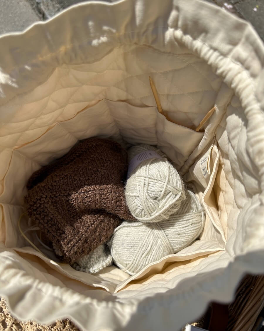 PetiteKnit taske - Get your Knit Together Bag (Apricot Flower)
