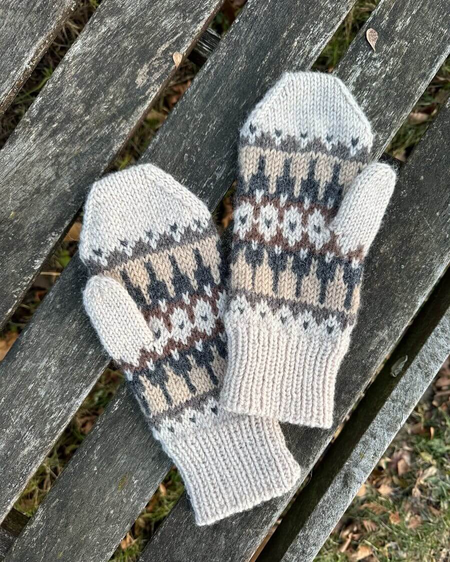 PetiteKnit opskrift - Celeste Vanter, papirversion