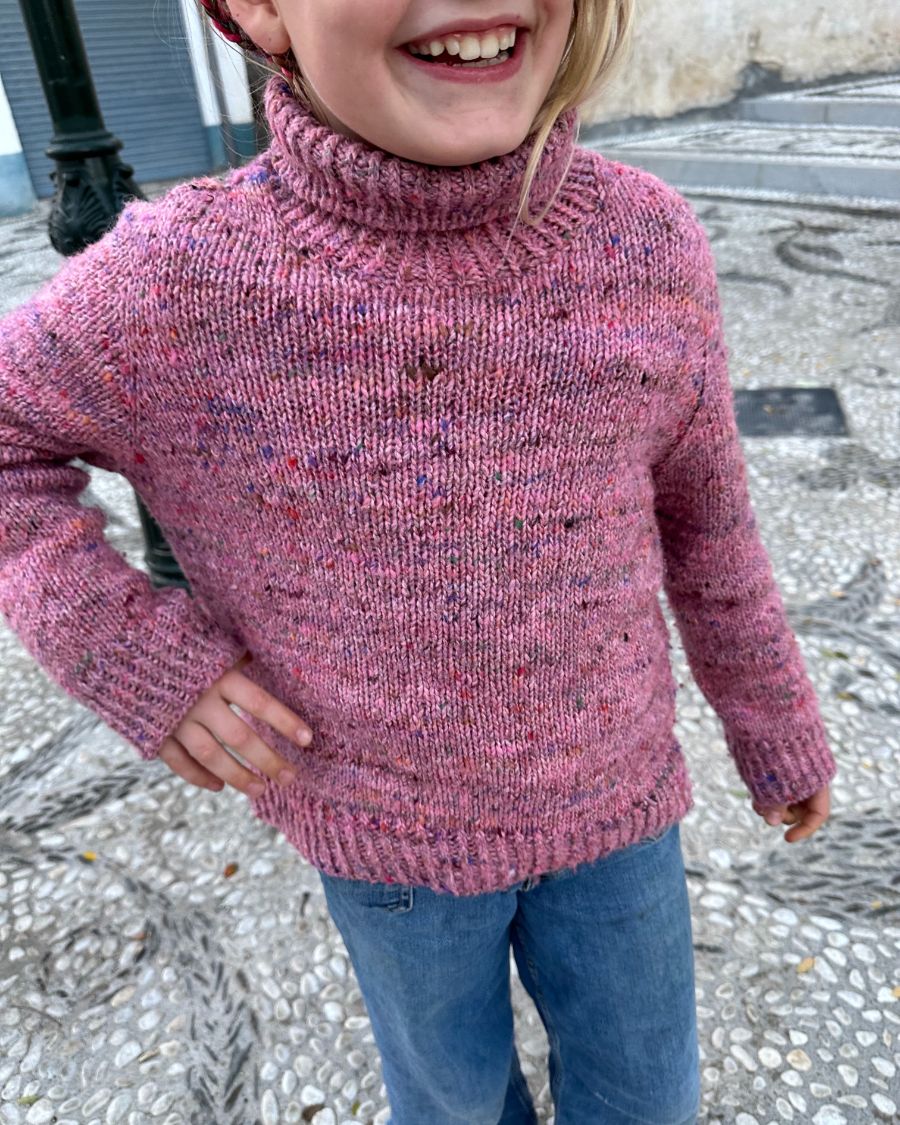 PetiteKnit opskrift — Terazzo sweater Junior, papirversion