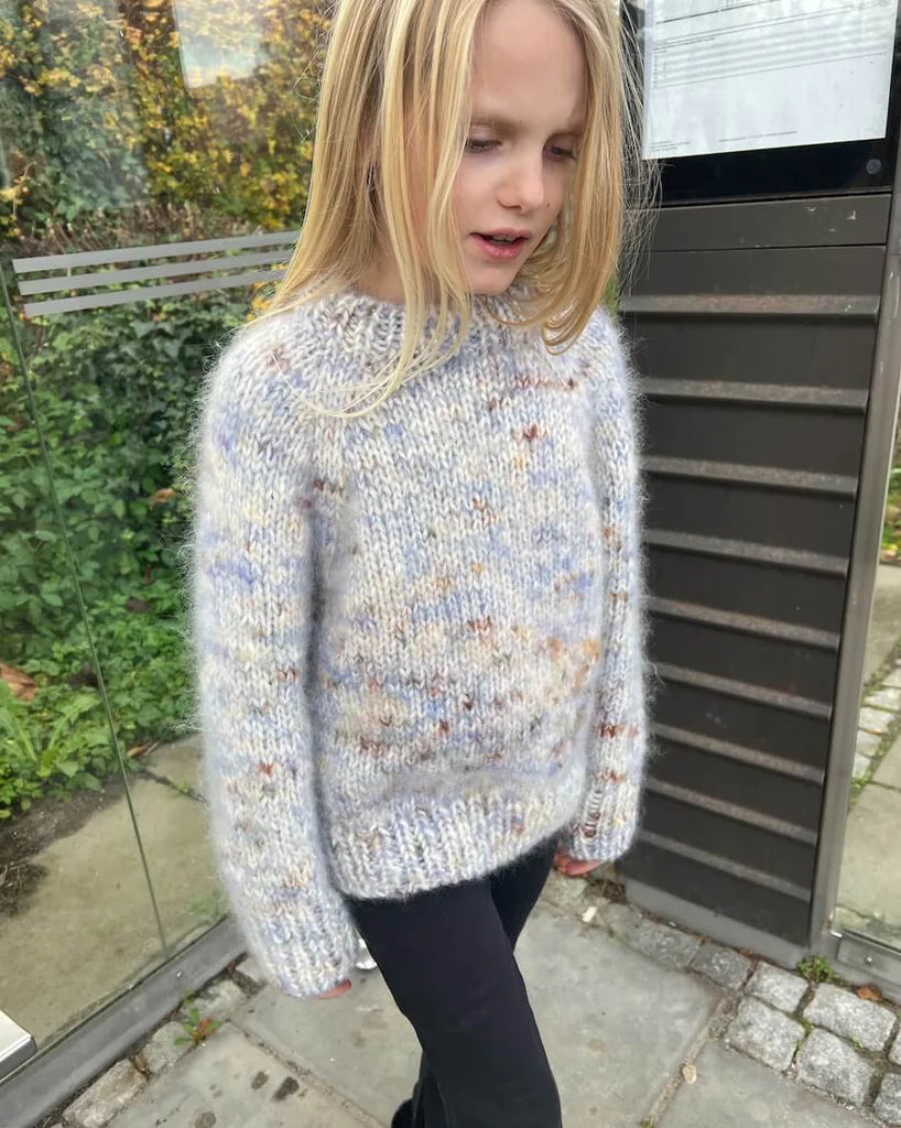 PetiteKnit opskrift - Marbel Sweater Junior, papirudgave