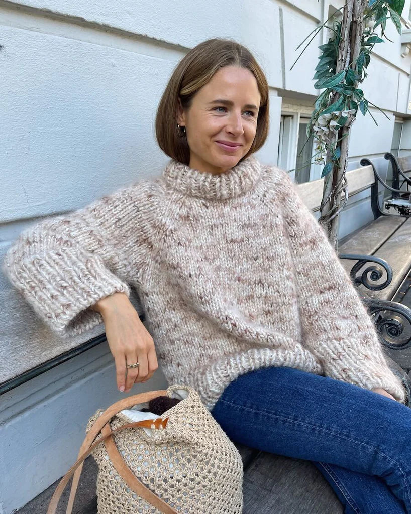 PetiteKnit opskrift - Marbel Sweater, papirudgave