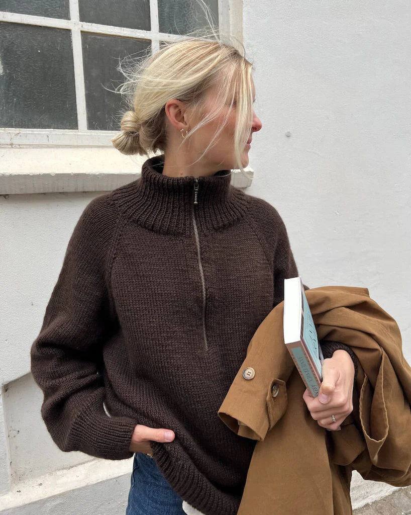 PetiteKnit opskrift - Zipper Sweater Light,