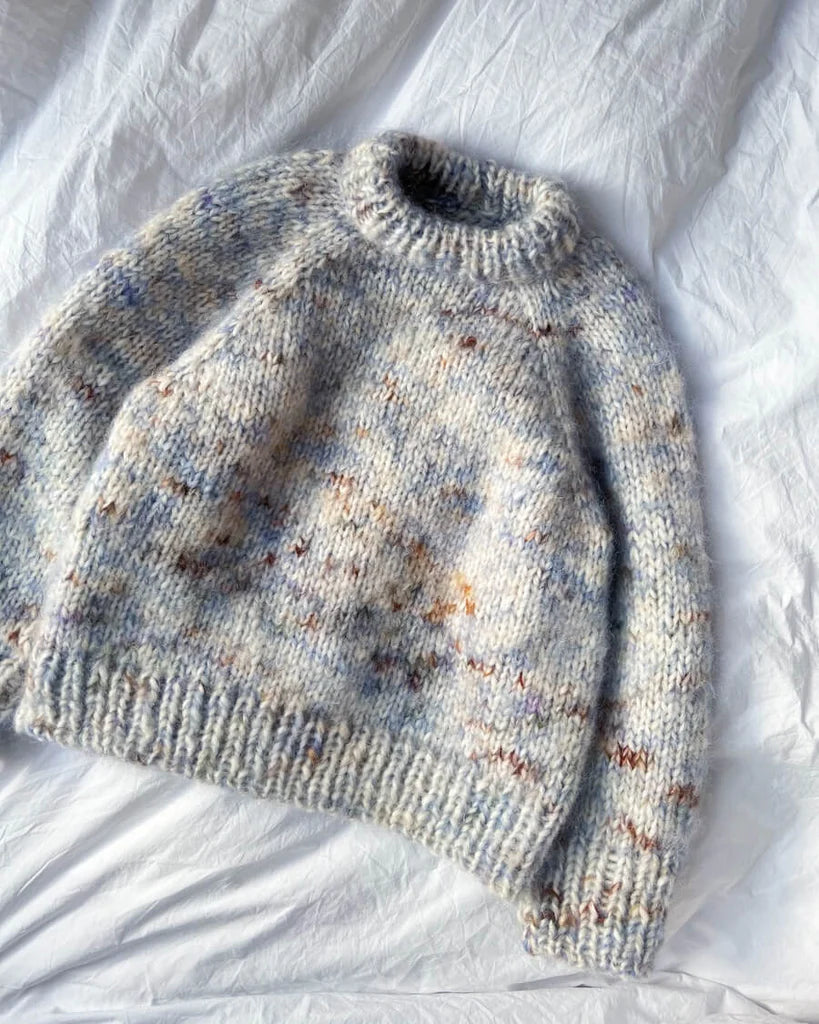 PetiteKnit opskrift - Marbel Sweater Junior, papirudgave