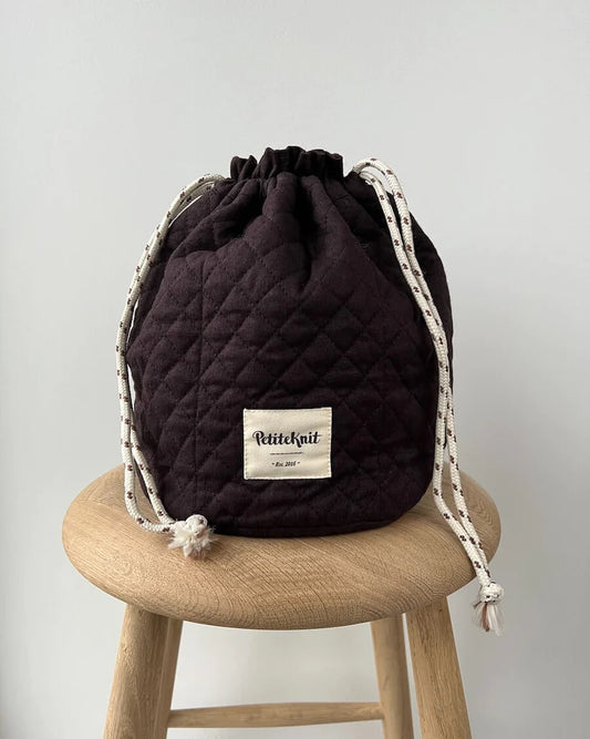 PetiteKnit Get your knit together bag - Dark oak